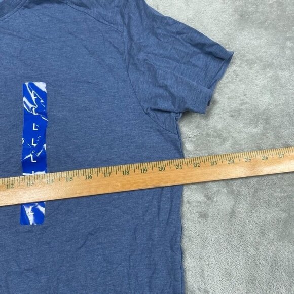 Kenneth Cole Blue Crewneck Tee Large 56% Organic Cotton Viscose Blend 6881 - Picture 5 of 6